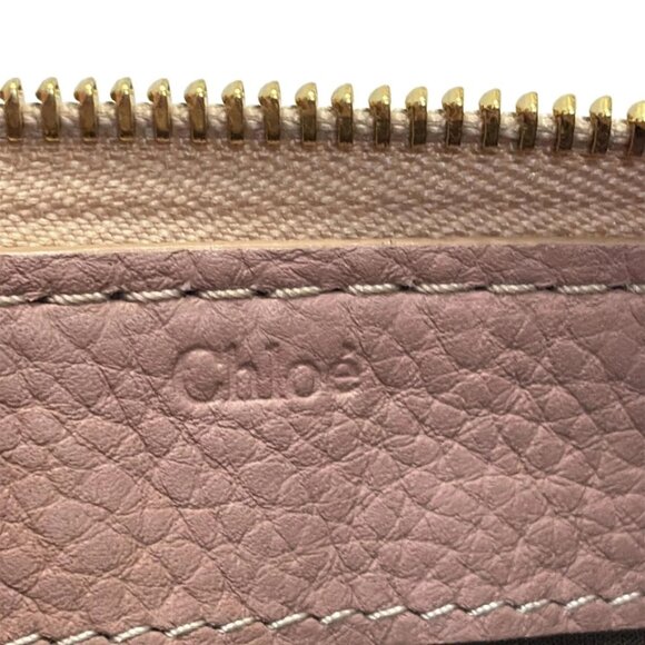 Chloe Mercy Long Zip Wallet - Pink Leather Long Wallet 128-081225 - Picture 5 of 5